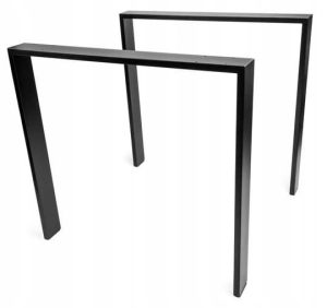 NOGI STOŁOWE METALOWE CZARNY MAT 78X73 CM UNIWERSALNE DO STOŁU BIURKA BLATU