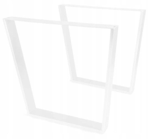 NOGA UNIWERSALNA DO STOŁU BIURKA BLATU 780X730 MM TRAPEZ 2 SZTUKI BIAŁY MAT