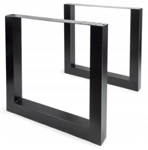 NOGI MEBLOWE STOŁOWE 780X730 MM NOGA STOŁOWA BIURKOWA 2 SZTUKI CZARNY MAT