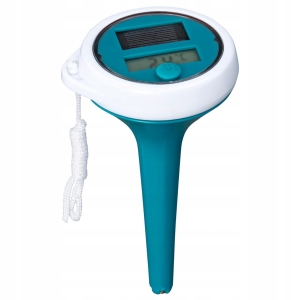 TERMOMETR BASENOWY PŁYWAJĄCY CYFROWY SOLARNY WIĄZANY DO BASENU ZE SZNURKIEM