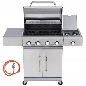 GRILL GAZOWY OGRODOWY Z MIEJSCEM NA BUTLĘ 13,7 KW RUSZT ŻELIWNY