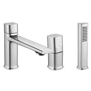 BATERIA WANNOWA 3 OTWOROWA STOJĄCA NAWANNOWA JEDNOUCHWYTOWA CHROM