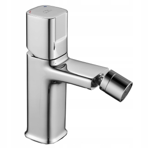 BATERIA BIDETOWA STOJĄCA JEDNOUCHWYTOWA Z KORKIEM CHROM NOWOCZESNA SREBRNA