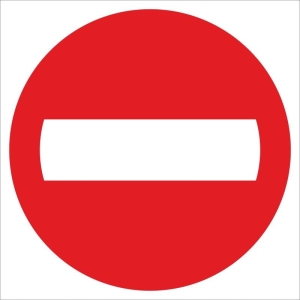 TABLICA PCV ZAKAZ WJAZDU OZNACZENIE TABLICZKA ZNAK OSTRZEGAWCZY 33X33 CM