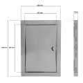 DRZWICZKI REWIZYJNE MASKUJĄCE NIERDZEWNE NA ZATRZASK METALOWE 50x60 CM