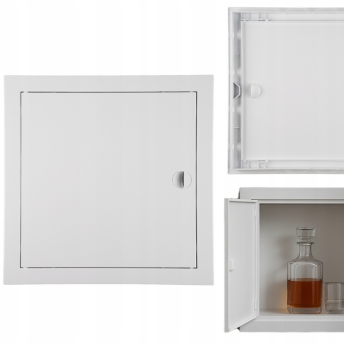 DRZWICZKI REWIZYJNE PLASTIKOWE ABS WYCZYSTKA 10x10 REWIZJA Z RAMKĄ BIAŁE