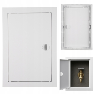 Drzwiczki rewizyjne 20x30 cm - białe ABS - na zatrzask - wyczystka kominowa