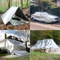 PLANDEKA PŁACHTA OKRYCIOWA UNIWERSALNA OCHRONNA OCHRONA UV 3X4M 80G SREBRNY