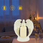 FIGURKA DEKORACYJNA ANIOŁEK ŚWIECĄCY LED ŚWIECA DEKORACJA ANIOŁ 21 CM
