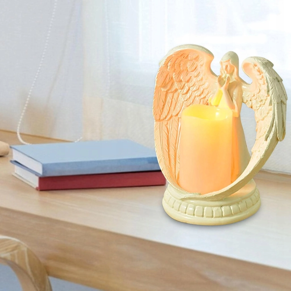 FIGURKA DEKORACYJNA ANIOŁEK ŚWIECĄCY LED ŚWIECA DEKORACJA ANIOŁ 21 CM