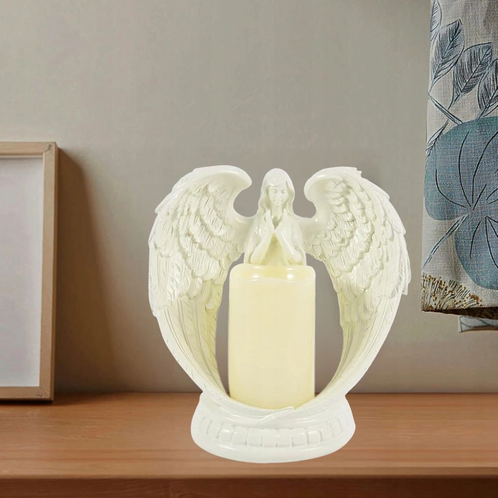 FIGURKA DEKORACYJNA ANIOŁEK ŚWIECĄCY LED ŚWIECA DEKORACJA ANIOŁ 21 CM