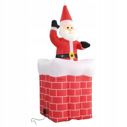 DMUCHANY MIKOŁAJ RUCHOMY PODŚWIETLANY DEKORACJA ŚWIĄTECZNA LED 160 CM