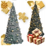 CHOINKA ŚWIĄTECZNA GOTOWA OZDOBNA DEKORACJA UDEKOROWANA SKŁADANA 120 CM