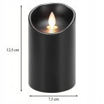 12 WKŁADÓW DO ZNICZY NA BATERIE ŚWIECA LED ŚWIECZKA EFEKT PŁOMIENIA 12,5 CM