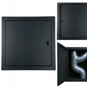 DRZWICZKI REWIZYJNE METALOWE WYCZYSTKA NA ZATRZASK 40x40 CM GRAFIT METAL