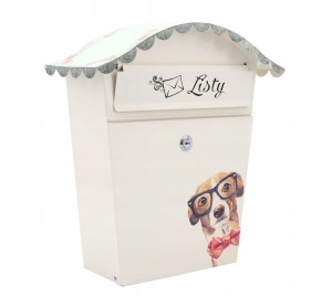 SKRZYNKA NA LISTY POCZTOWA RĘCZNIE MALOWANA PIES