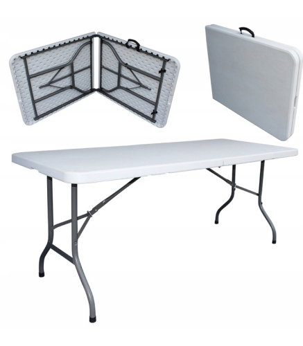 STÓŁ CATERINGOWY EVENTOWY ROBOCZY 180cm SKŁADANY DŁUGI NA PRZYJĘCIA IMPREZY