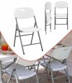 KRZESŁO SKŁADANE CATERINGOWE OKOLICZNOŚCIOWE EVENTOWE OGRODOWE 140 KG BIAŁE