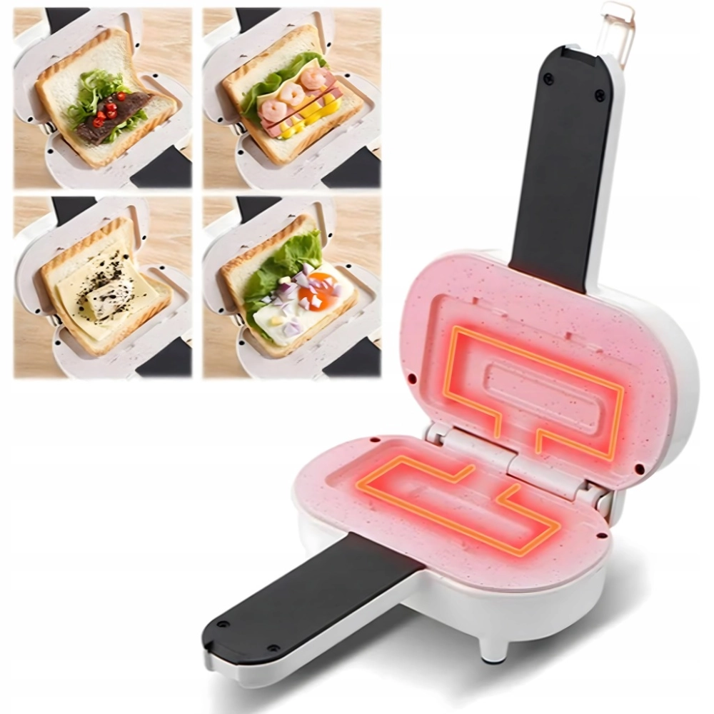 TOSTER OPIEKACZ SANDWICH DO KANAPEK TOSTÓW NIEPRZYWIERAJĄCA POWŁOKA 700W