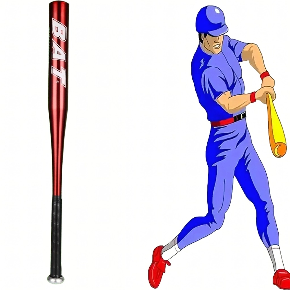 KIJ BASEBALLOWY BAT BEJSBOLOWY TRENINGOWY ALUMINIOWY CZERWONY 25" 64 CM