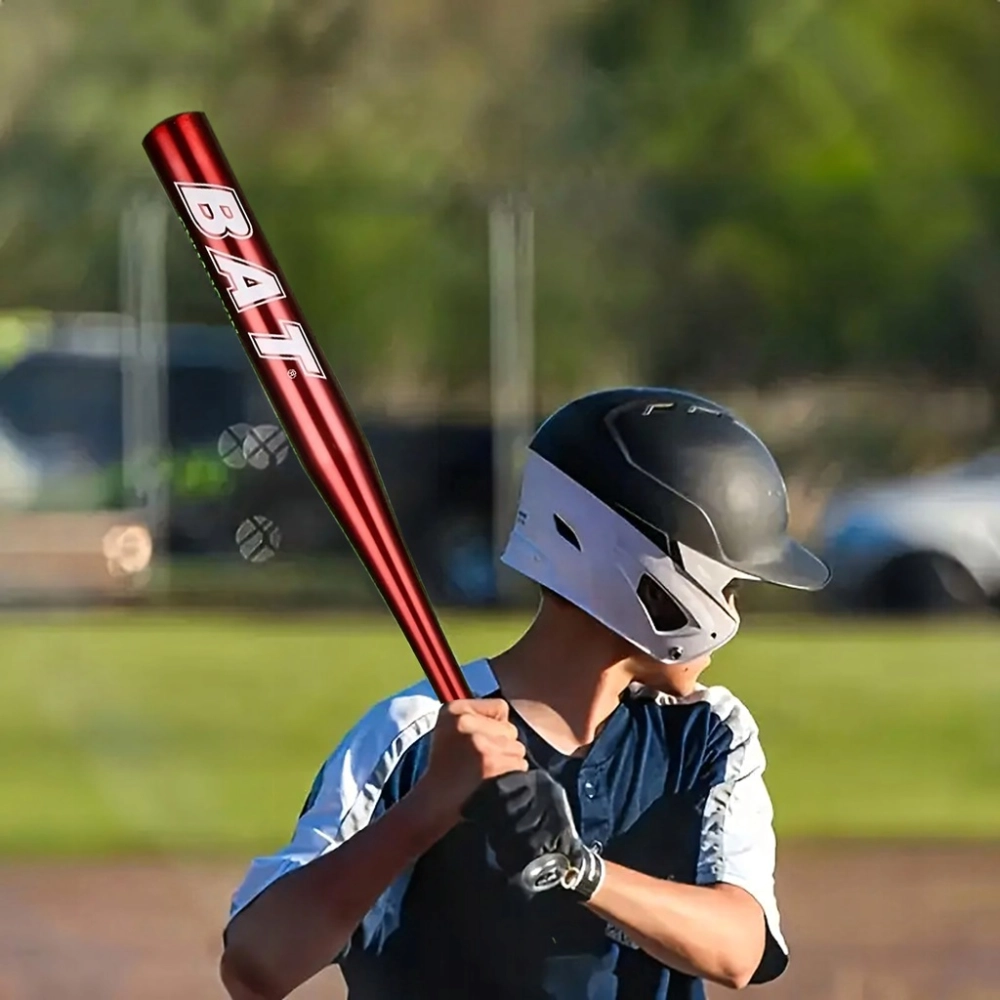 KIJ BASEBALLOWY BAT BEJSBOLOWY TRENINGOWY ALUMINIOWY CZERWONY 25" 64 CM