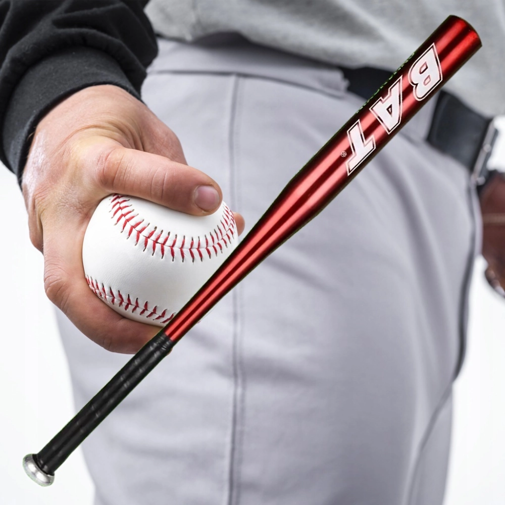 KIJ BASEBALLOWY BAT BEJSBOLOWY TRENINGOWY ALUMINIOWY CZERWONY 25" 64 CM