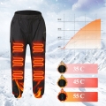SPODNIE PODGRZEWANE BOJÓWKI GRZEWCZE WODOODPORNE ZIMOWE NA USB CZARNE 3XL