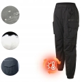 SPODNIE PODGRZEWANE BOJÓWKI GRZEWCZE WODOODPORNE ZIMOWE NA USB CZARNE 3XL
