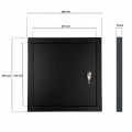 DRZWICZKI REWIZYJNE METALOWE REWIZJA WYCZYSTKA NA ZAMEK 25x25 CM CZARNY