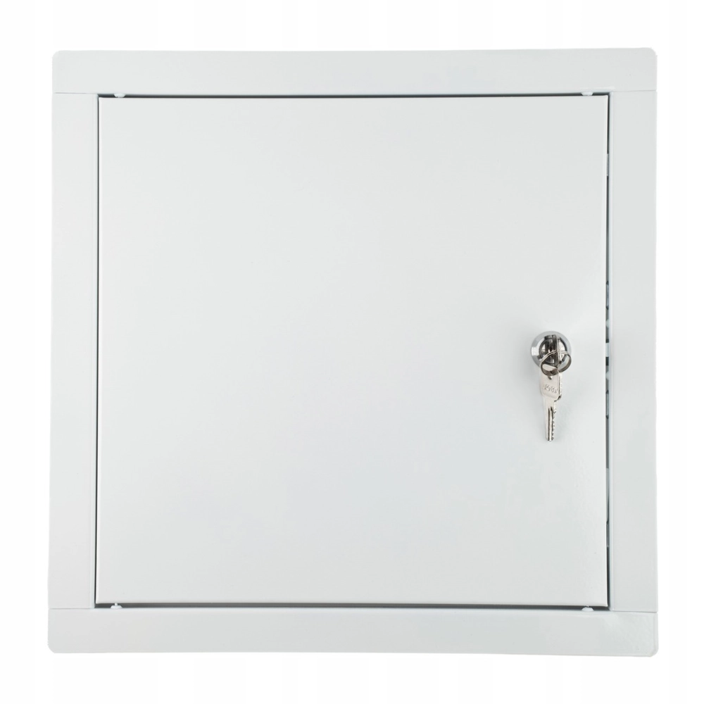 DRZWICZKI REWIZYJNE WYCZYSTKA REWIZJA NA KLUCZ 30x30 CM METALOWE BIAŁE