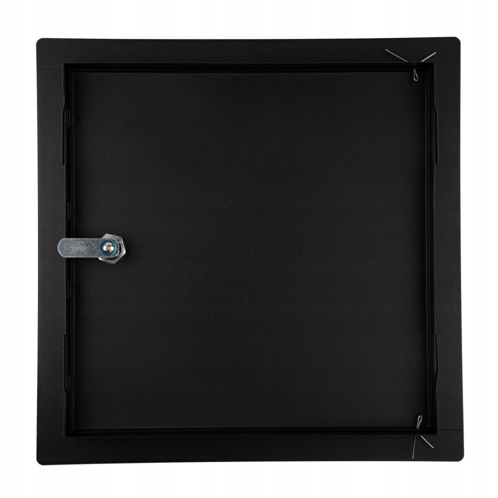 DRZWICZKI REWIZYJNE METALOWE WYCZYSTKA REWIZJA NA ZAMEK 15x15 CM CZARNY