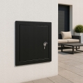 DRZWICZKI REWIZYJNE METALOWE WYCZYSTKA 10x10 CM NA ZAMEK MALOWANA CZARNA