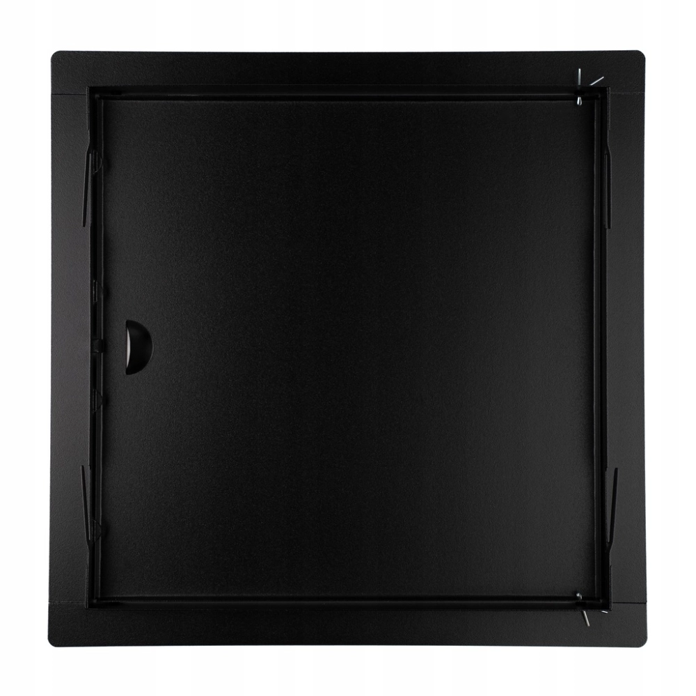 DRZWICZKI REWIZYJNE METALOWE NA ZATRZASK 20x20 CM MALOWANE CZARNE