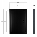 DRZWICZKI REWIZYJNE MASKUJĄCE METALOWE ZAMYKANIE ZATRZASK 15x30 CM CZARNE