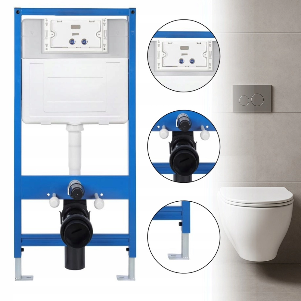 STELAŻ PODTYNKOWY ADGO SLIM DO TOALETY WC KOMPLETNY DO ZABUDOWY LEKKIEJ