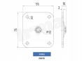 PODSTAWA ZAWIASA REGULOWANA M12 55x75x3mm
