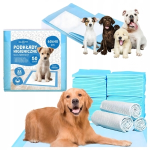 PODKŁADY HIGIENICZNE DLA PSA MATY DO NAUKI SIKANIA XL 40X60 CM 50 SZTUK