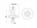 ROLKA JEZDNA H 68mm DO BRAM NA PŁASKOWNIK 5mm