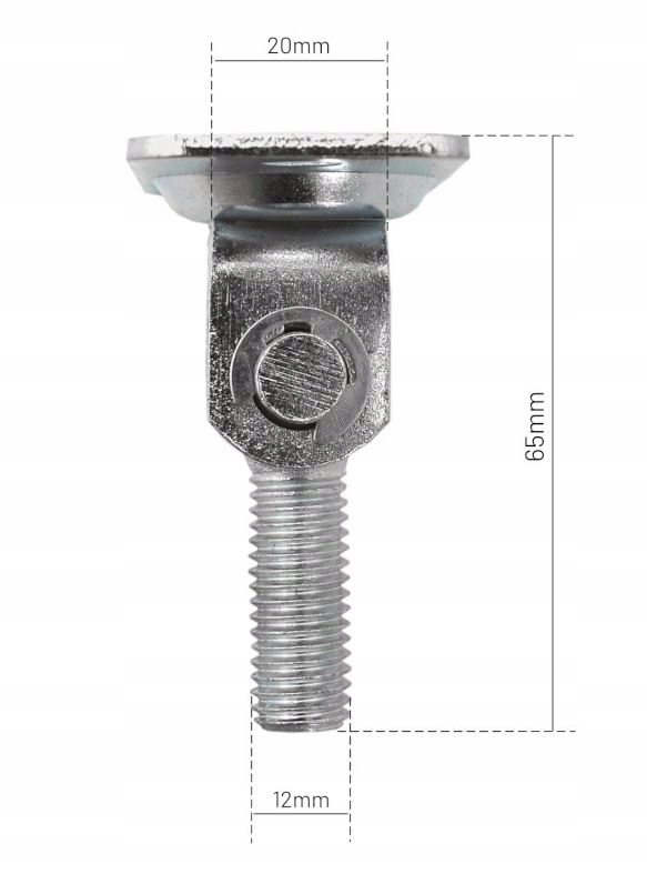 ZAWIAS REGULOWANY 2x PODSTAWA M12 37x75mm*
