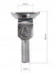 ZAWIAS REGULOWANY 2x PODSTAWA M12 37x75mm*