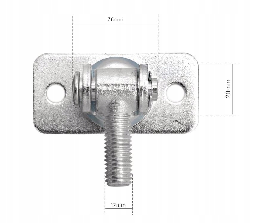 ZAWIAS REGULOWANY 2x PODSTAWA M12 37x75mm*
