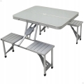 SKŁADANY STOLIK STÓŁ TURYSTYCZNY KEMPINGOWY ALUMINIOWY PODRÓŻNY Z ŁAWKAMI