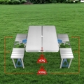 SKŁADANY STOLIK STÓŁ TURYSTYCZNY KEMPINGOWY ALUMINIOWY PODRÓŻNY Z ŁAWKAMI