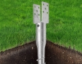 PODSTAWA SŁUPA WKRĘCANA DO ZIEMI TYPU U 150 x 920 mm KOTWA ŚWIDER OCYNK