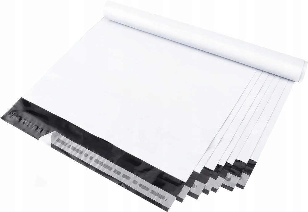 FOLIOPAKI KURIERSKIE WYSYŁKOWE FOLIE OCHRONNE B3 400x500 50 SZT GRUBE BIAŁE