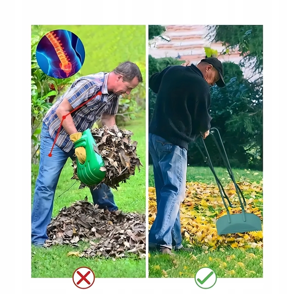 ZBIERACZ CHWYTAK GRABIE PRZYRZĄD DO ZBIERANIA LIŚCI ZBIERAK OGRODOWY