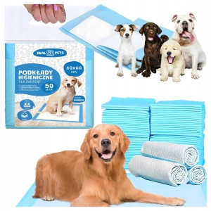 PODKŁADY MATY HIGIENICZNE DLA PSA DO NAUKI SIKANIA XL 60x60 cm GRUBE 50szt