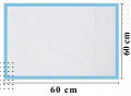PODKŁADY MATY HIGIENICZNE DLA PSA DO NAUKI SIKANIA XL 60x60 cm GRUBE 50szt