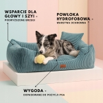 LEGOWISKO DLA PSA POSŁANIE PRĄŻKOWANE MIĘTA 70x60 PODUSZKA MATERAC MIĘTOWY