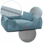 LEGOWISKO DLA PSA POSŁANIE PRĄŻKOWANE MIĘTA 90x70 PODUSZKA MATERAC MIĘTOWY